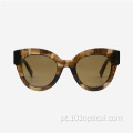 Óculos de sol feminino Cat Eye Acetate da moda